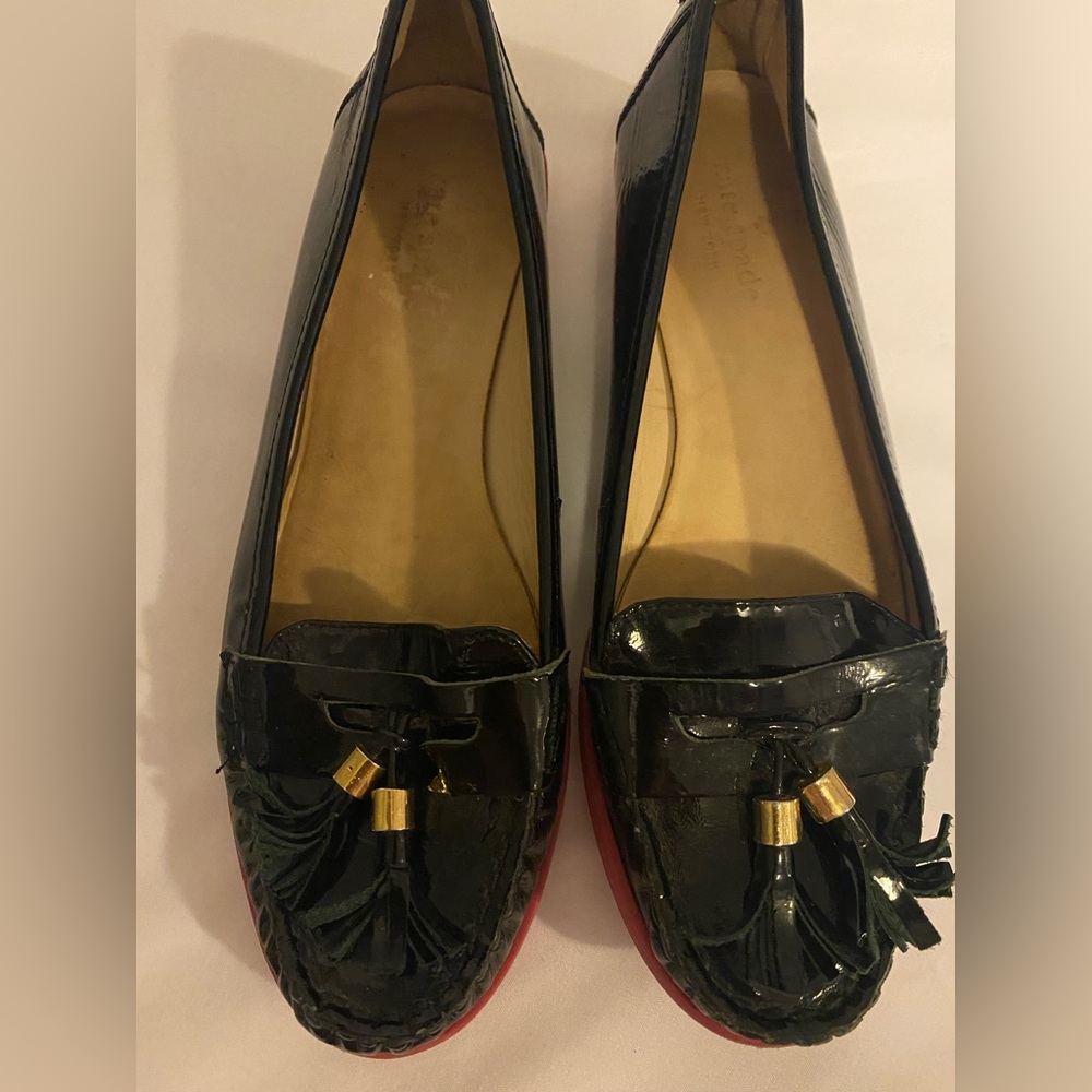 Women’s Kate Spade Black Patent Leather Loafers Size 7